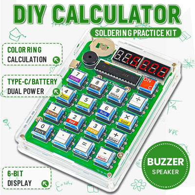 DIY Calculator Electronic Production Kit LED Digital Tube Display With Shell Single-Chip Microcomputer Soldering Practice Kit