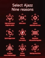 AJAZZ AK680 MAX Magnetic Switch Mechanical Keyboard 60% Rapid Trigger 0.01mm 8K/1K Return 68 keys Wired/Wireless Gaming Keybaord thumbnail