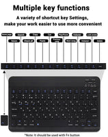 Bluetooth Wireless Keyboard Mouse For IOS Android Windows Tablet For iPad Air Mini Pro Spanish Korean Portugal Russian Keyboard thumbnail