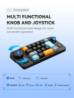 Programmable Wired Mechanical Keyboard with Volume Scroll Wheel,Game Joystick 19Key Hot-Swappable Number Keypad for Win8/10/Mac thumbnail