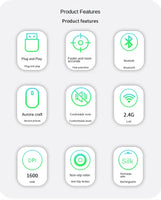 Original ihoyi Wireless Mouse Vertical Wired USB Mouse Ergonomic Luminous 2.4G Mute Photoelectric Bluetooth Game Mouse thumbnail