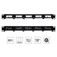 1U Rack Mount for Raspberry Pi 5/4B/3B+ Removable Steel Bracket 19 Inch 5 Slots thumbnail