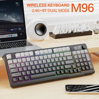 M96 Bluetooth Keyboard Wireless FREEWOLF Screen Gaming Keyboard,Electronic Screen, Multi-Device Connection,Ergonomics Gaming thumbnail