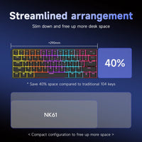 Ajazz NK61 Mechanical Wired Gaming Keyboard RGB Lighting Supports Hot-Swappable 61-Key Mechanical Wired Gaming Keyboard thumbnail