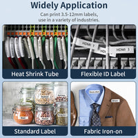 E1000PRO Tube Label Printer Sticker Label Printer & Label Tape 12mm Compatible for Brother Ptouch Label Machine TZe-231 HSe-231 thumbnail