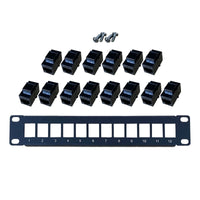 Patch Panel 12 Port CAT6 10G Support 1U Network Patch Panel UTP 19inch Wallmount or Rackmount Punch Down Block for CAT6 thumbnail