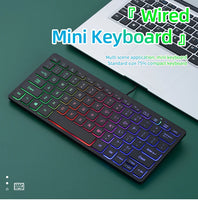 M70 Slim Keyboard Wired, APAYADO Mini Dazzling Color Keyboard, Character Translucent Keycaps, Bass Click, RGB thumbnail