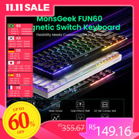 Akko MonsGeek FUN60 Mechanical Keyboard Magnetic Switch 60% Gaming Keyboards Rapid Trigger 0.01mm 8K ARGB HE/TMR Custom Keyboard thumbnail