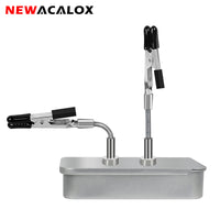 NEWACALOX Soldering Helping Hands 4 Magnetic Universal Flexible Arm Welding Assistant PCB Clamp Thir Hand Welding Repair Tools thumbnail