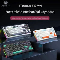 AULA F87 Pro Mechanical Keyboard 2.4g/Usb/Bluetooth Tri Mode Wireless 87 Key Rgb Pbt Gasket 5 Layer Silencing Full Key No Impact thumbnail