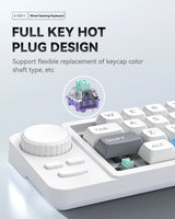 Programmable Wired Mechanical Keyboard with Volume Scroll Wheel,Game Joystick 19Key Hot-Swappable Number Keypad for Win8/10/Mac thumbnail