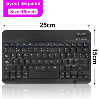 Bluetooth Wireless Keyboard Mouse For IOS Android Windows Tablet For iPad Air Mini Pro Spanish Korean Portugal Russian Keyboard thumbnail