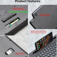 Bluetooth Keyboard 2.4G Wireless Keyboard with Touchpad Card Slot Keyboard For Laptop Tablet Android IOS Ipad Gaming Keyboard thumbnail