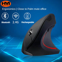 Original ihoyi Wireless Mouse Vertical Wired USB Mouse Ergonomic Luminous 2.4G Mute Photoelectric Bluetooth Game Mouse thumbnail