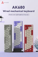 AJAZZ AK680 65% Wired Gaming Mechanical Keyboard Hot Swap Mini Keyboard Custom Keycap Gasket for Pc Laptop thumbnail