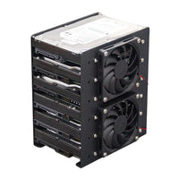 Chassis built-in 6F mechanical hard disk bracket metal 6x3.5 hard disk superimposed expansion fan cooling For PC case thumbnail
