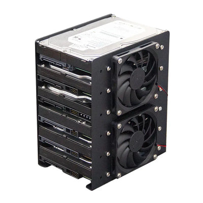 Chassis built-in 6F mechanical hard disk bracket metal 6x3.5 hard disk superimposed expansion fan cooling For PC case