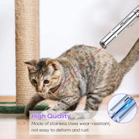 USB Rechargeable Cat Laser Pointer with 3 Modes 5 Patterns Lazer Projection Pen Red Dot LED Light Pointer Interactive Cat Toys thumbnail