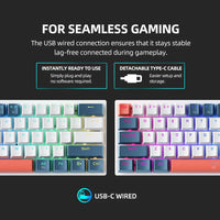 Machenike K500-B61 Mini Mechanical Keybaord 60% Form Factor 61Keys Gaming Keybaord Wired Full Key Hot-Swappable RGB Backlit thumbnail