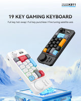 Programmable Wired Mechanical Keyboard with Volume Scroll Wheel,Game Joystick 19Key Hot-Swappable Number Keypad for Win8/10/Mac thumbnail