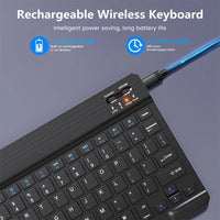 Bluetooth Wireless Keyboard Mouse For IOS Android Windows Tablet For iPad Air Mini Pro Spanish Korean Portugal Russian Keyboard thumbnail