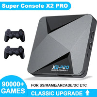 KINHANK Retro Video Game Console Super Console X2 Pro with 90000 Video Games for PS1/DC/MAME/SS with Gamepad Kid Gift Game Box thumbnail