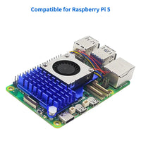 Raspberry Pi 5 Active Cooler Fan Aluminum Heatsink with PWM Speed Adjustable Fan Black Silver Blue Metal Radiator for RPi 5 thumbnail