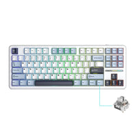 AULA F87 Pro Mechanical Keyboard 2.4g/Usb/Bluetooth Tri Mode Wireless 87 Key Rgb Pbt Gasket 5 Layer Silencing Full Key No Impact thumbnail
