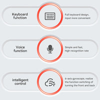 W3 Voice Air Mouse Remote Control 2.4G  English Arabic Handheld Mini Wireless Keyboard  for  Android TV BOX Windows PC thumbnail