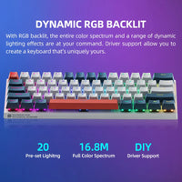 Machenike K500-B61 Mini Mechanical Keybaord 60% Form Factor 61Keys Gaming Keybaord Wired Full Key Hot-Swappable RGB Backlit thumbnail