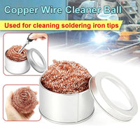 Coppered Wire Cleaning Ball Iron Nibs Soldering Waste Absorption Iron Nib Cleaner De-Soldering Steel Wire Ball thumbnail