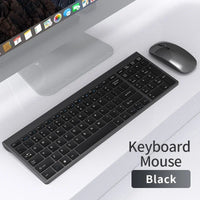 Wireless Keyboard Mouse Bluetooth 5.0 2.4G Combo Rechargeable Full Size Wireless Keyboard For Notebook Laptop Tablet iPad PC thumbnail