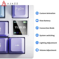 AJAZZ AK820 / AK820Pro Gaming Mechanical Keyboard 75% 82 Keys Wired Single Mode/Bluetooth Wireless Gamer Keyboard for Laptop PC thumbnail