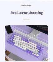 AJAZZ AK680 65% Wired Gaming Mechanical Keyboard Hot Swap Mini Keyboard Custom Keycap Gasket for Pc Laptop thumbnail