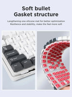 AULA F87 Pro Mechanical Keyboard 2.4g/Usb/Bluetooth Tri Mode Wireless 87 Key Rgb Pbt Gasket 5 Layer Silencing Full Key No Impact thumbnail