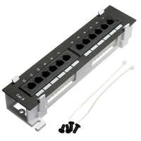 Network Tool Kit 12 Port CAT6 Patch Panel RJ45 Networking Wall Mount Rack with Surface Wall Mount Bracket thumbnail