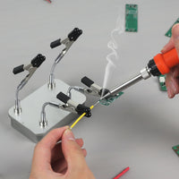 NEWACALOX Soldering Helping Hands 4 Magnetic Universal Flexible Arm Welding Assistant PCB Clamp Thir Hand Welding Repair Tools thumbnail