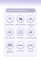 AJAZZ AK680 65% Wired Gaming Mechanical Keyboard Hot Swap Mini Keyboard Custom Keycap Gasket for Pc Laptop thumbnail