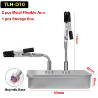 NEWACALOX Soldering Helping Hands 4 Magnetic Universal Flexible Arm Welding Assistant PCB Clamp Thir Hand Welding Repair Tools thumbnail