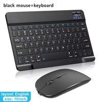 Bluetooth Wireless Keyboard Mouse For IOS Android Windows Tablet For iPad Air Mini Pro Spanish Korean Portugal Russian Keyboard thumbnail