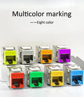Linkwylan RJ45 Cat6 Cat6A STP Colored Keystone Jack With Multi-Colors Identification Shielded Tool-free Connection thumbnail