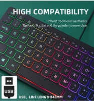 M70 Slim Keyboard Wired, APAYADO Mini Dazzling Color Keyboard, Character Translucent Keycaps, Bass Click, RGB thumbnail