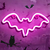 Halloween Bat Spirit LED Neon Wall Decor for Party Gift - Terrifying Atmosphere - USB or Battery Powered thumbnail