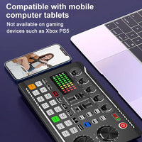 Live Podcast Equipment Set, with BM800 studio microphone, audio mixer supports a variety of sound effects, for PC,live broadcast thumbnail