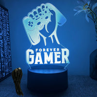 NEON GAMER 3D Lamp LED Night Light Gaming Setup RGB Children's Lamps Gamer Room Decoration Bedroom Table Lamp Personalized Gifts thumbnail