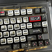 Pudding Keycap Set PBT+PC 125 Key Four Sided Transparent Anime Theme Keycap Compatible with Mechanical Keyboard 61/75/87/104 thumbnail