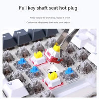 AULA F87 Pro Mechanical Keyboard 2.4g/Usb/Bluetooth Tri Mode Wireless 87 Key Rgb Pbt Gasket 5 Layer Silencing Full Key No Impact thumbnail