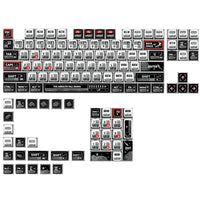 Pudding Keycap Set PBT+PC 125 Key Four Sided Transparent Anime Theme Keycap Compatible with Mechanical Keyboard 61/75/87/104 thumbnail
