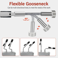 NEWACALOX Soldering Helping Hands 4 Magnetic Universal Flexible Arm Welding Assistant PCB Clamp Thir Hand Welding Repair Tools thumbnail