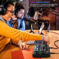 Live Podcast Equipment Set, with BM800 studio microphone, audio mixer supports a variety of sound effects, for PC,live broadcast thumbnail